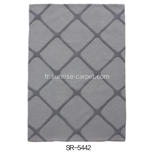 Hand Tufted Carved Design Carpet Tapis